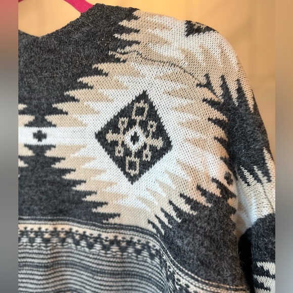 Cosy Aztec Duster Cardigan -M/L - Picture 10 of 12